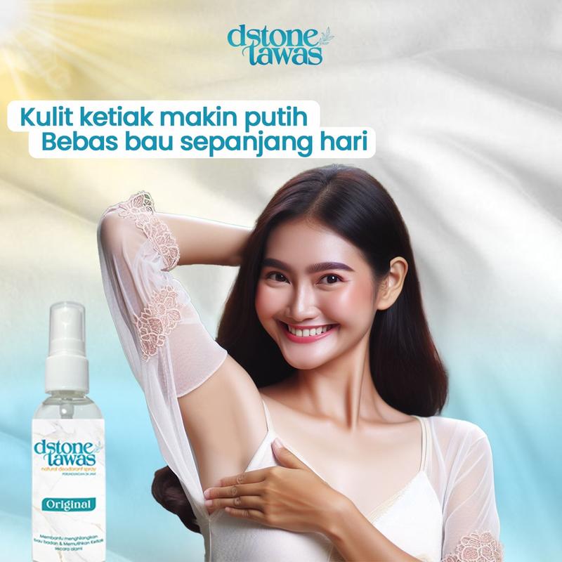 Product Introduction of Dstone Deodorant Tawas Extra Whitening 60ml isi 3pcs Anti Ketiak Hitam, Pencerah Ketiak, atasi Bau Tubuh dan Memutihkan non Roll Organic 24 Months anti bakteri 5