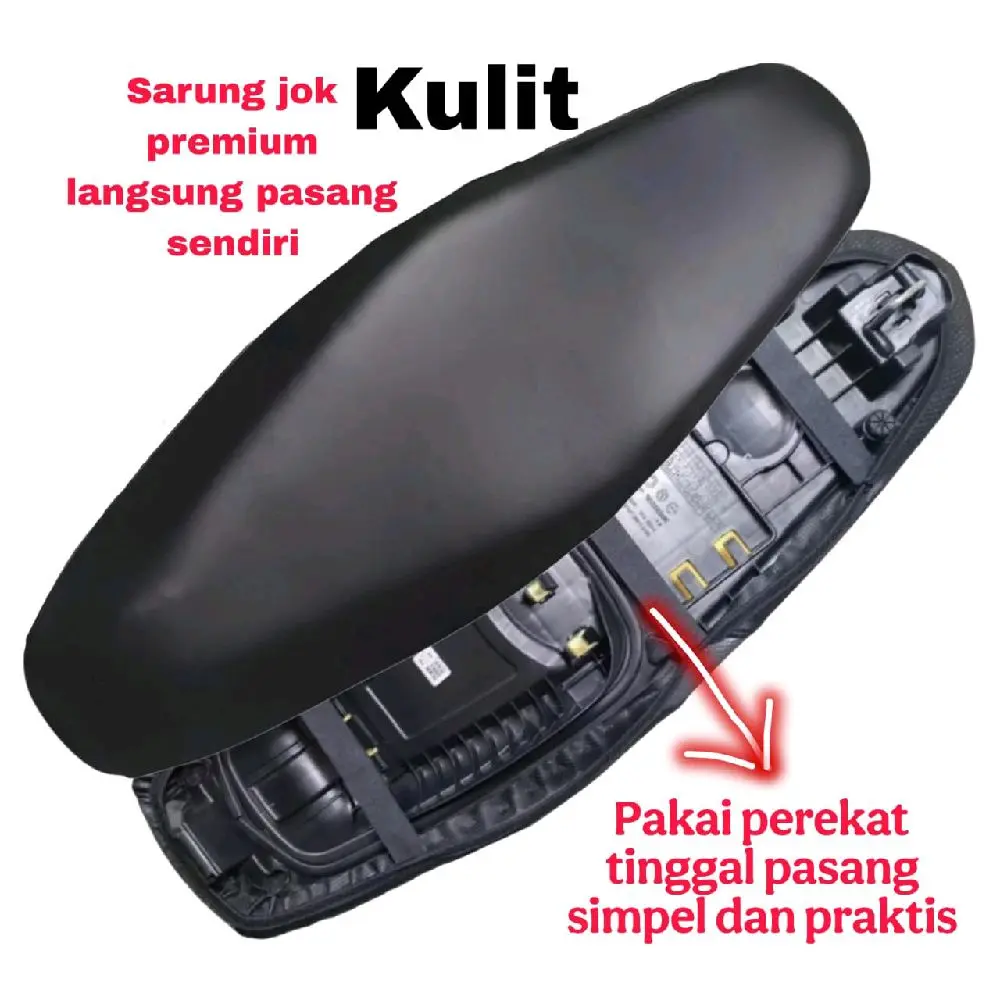 Sarung Jok Kulit Premium Langsung Pasang Cocok Semua Jenis Motor Pakai Perekat Praktis dan Simpel Motorcycle