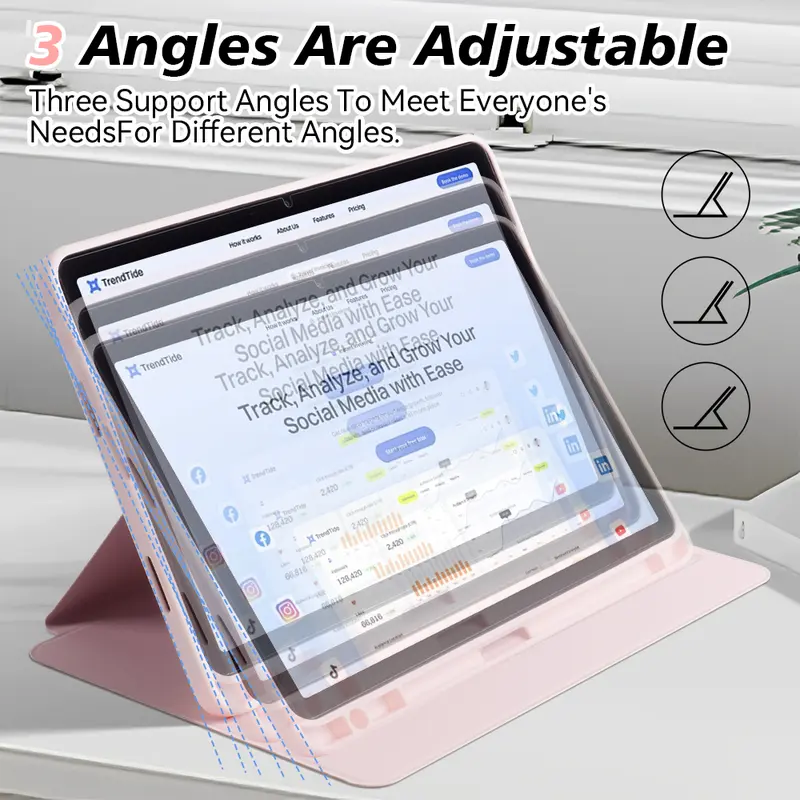 DANYCASE 360° Rotating Case with Pencil Holder for Infinix XPAD 11inch 2024 Acrylic Tablet Casing  with Smart Wake/Sleep Silicone Tablet Cover 7