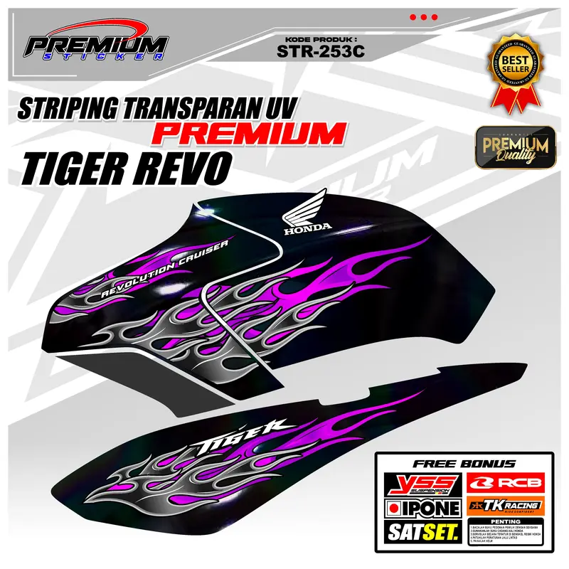 STR253 - STRIPING MOTOR TIGER REVO / TIREV MOTIF API 3