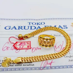 Gelang Tangan Emas Wanita Motif Tikar Free Cincin free Surat