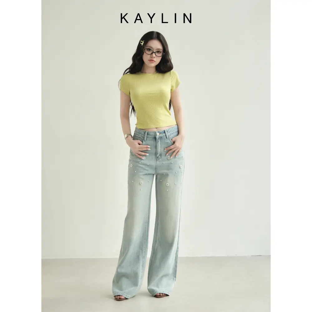 Áo thun nữ KAYLIN form Baby Tee chất vải thun gân co giãn phong cách - N2469 Women Top | BigBuy360 - bigbuy360.vn