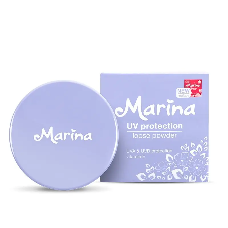Marina Loose Powder UV Protection 25g | MARINA Loose Powder Uv Protection - Vitamin E Bedak Tabur Marina - 25gr | Bedak Wajah bedak padat mini semua tipe kulit tahan lama 0