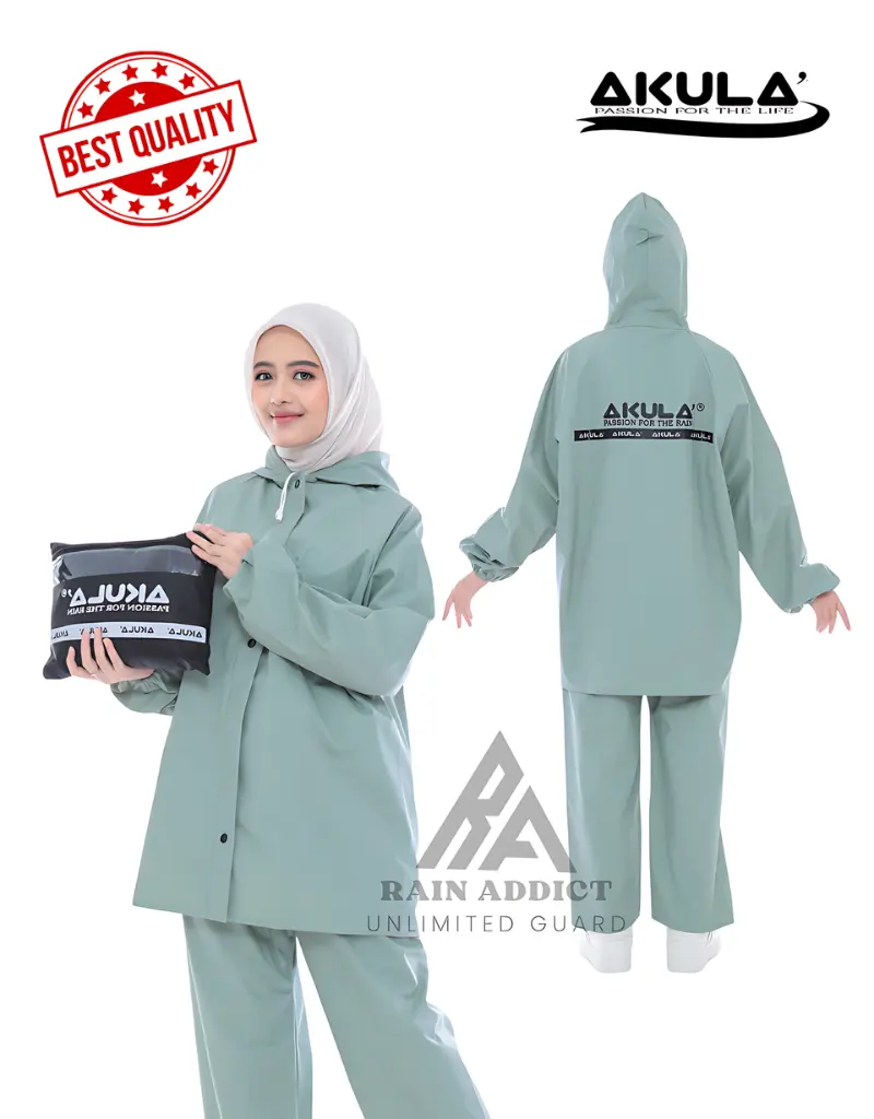 AKULA - JAS HUJAN PRIA WANITA DEWASA TEBAL DAN AWET Pvc  Setelan