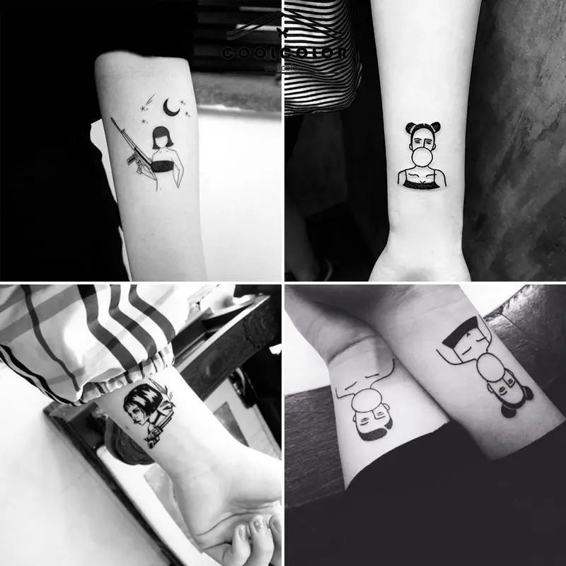 COD Stiker tato tahan air stiker tato sekali pakai sederhana- cl 2
