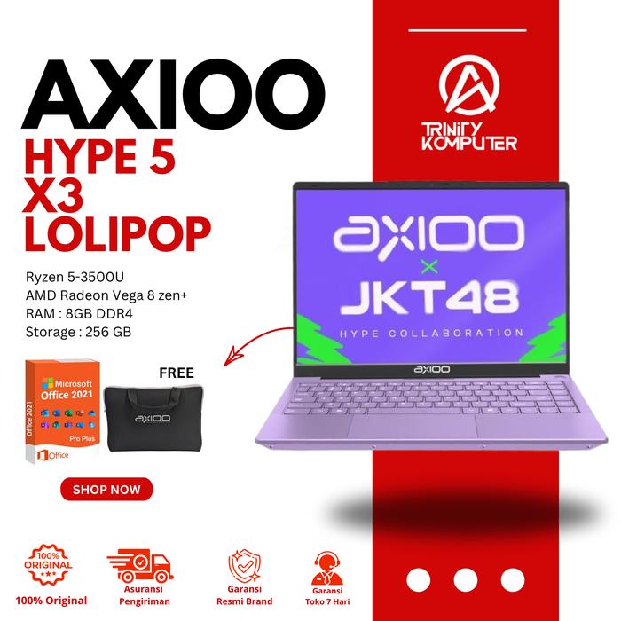 Gambar Laptop Axioo HYPE 5 X3 Lollipop Edition Ryzen 5 3500U 16G 256G Windows 11 Pro - Pink Sakura, 8/256GB DOS dari GAME NEST Kota Administrasi Jakarta Pusat Tokopedia