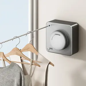 Roll Kawat Baja Retractable Clothesline Tali Gantungan Jemuran Baju Portable Indoor Minimalis