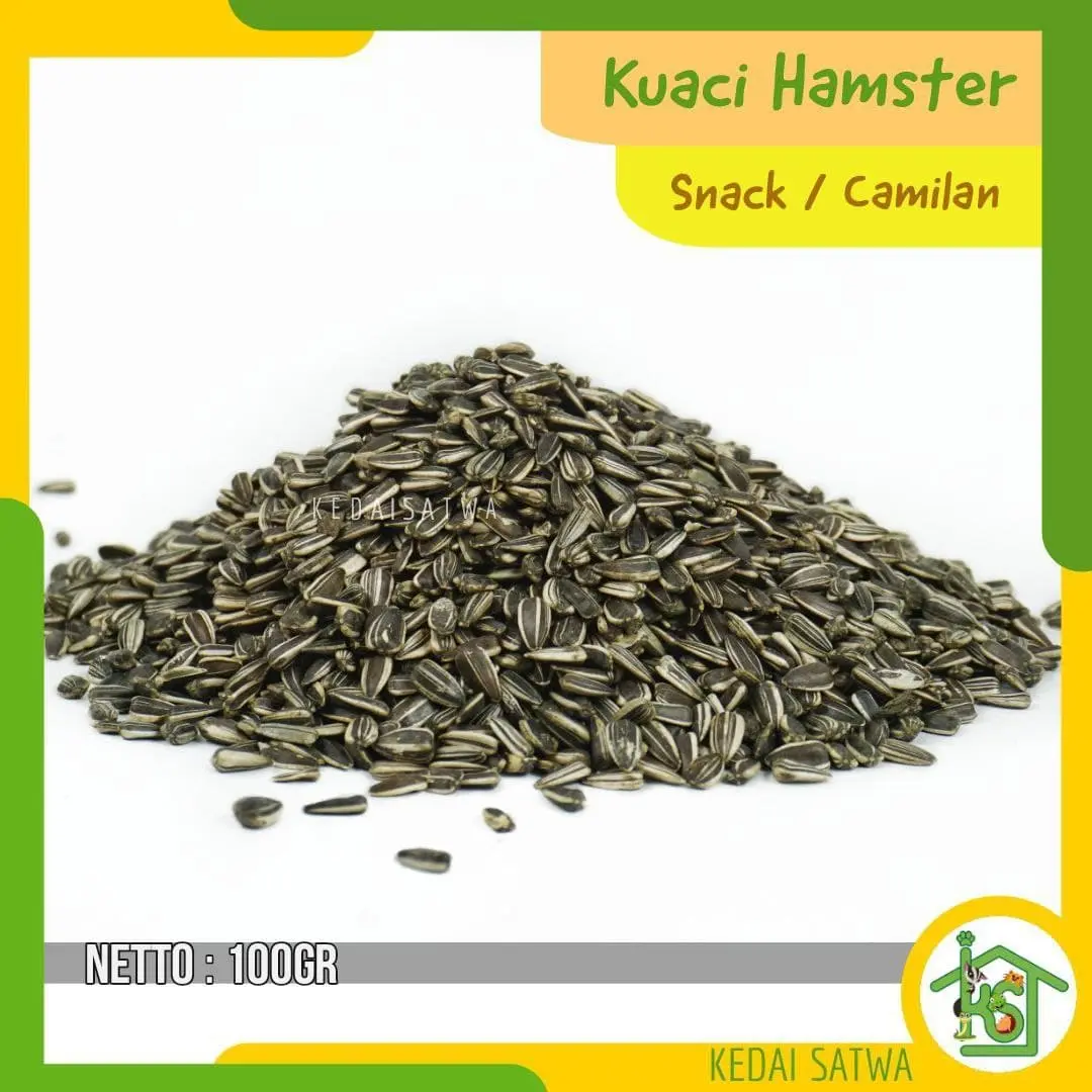 Kuaci Mentah Biji Benih Bunga Matahari 100gr Makanan Hamster Lovebird & Paruh Bengkok