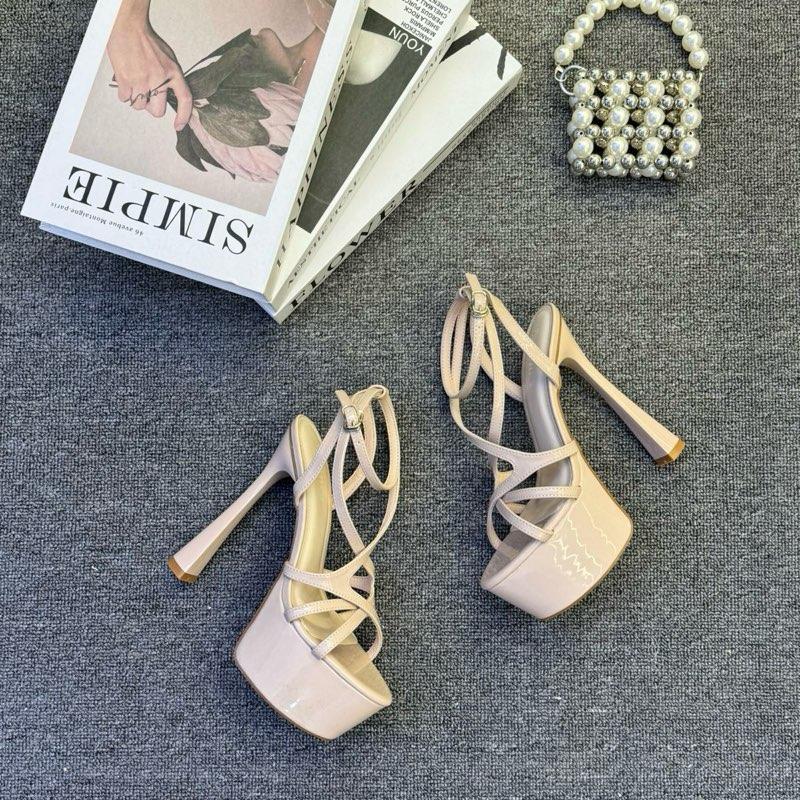 Giày cao gót 15 phân love begins quai đan chéo hình thoi trẻ trung sang chảnh mã 03