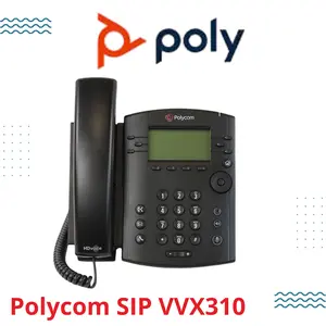 Polycom VVX 310 Gigabit IP Phone Support PoE Backlit 8-level Grayscale graphical LCD (208 x 104) resolution