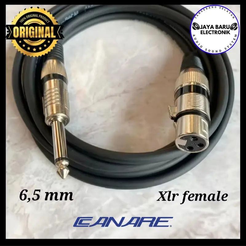 Kabel Microphone Jack Akai Mono to XLR Female 1-5 Meter Canare L2T2S 0