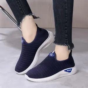 Sdl075 Sepatu Slip On Wanita Size 36-42 Simple Polos Ringan Olahraga Gym Korea Sport Sepatu Casual Pasti Promo