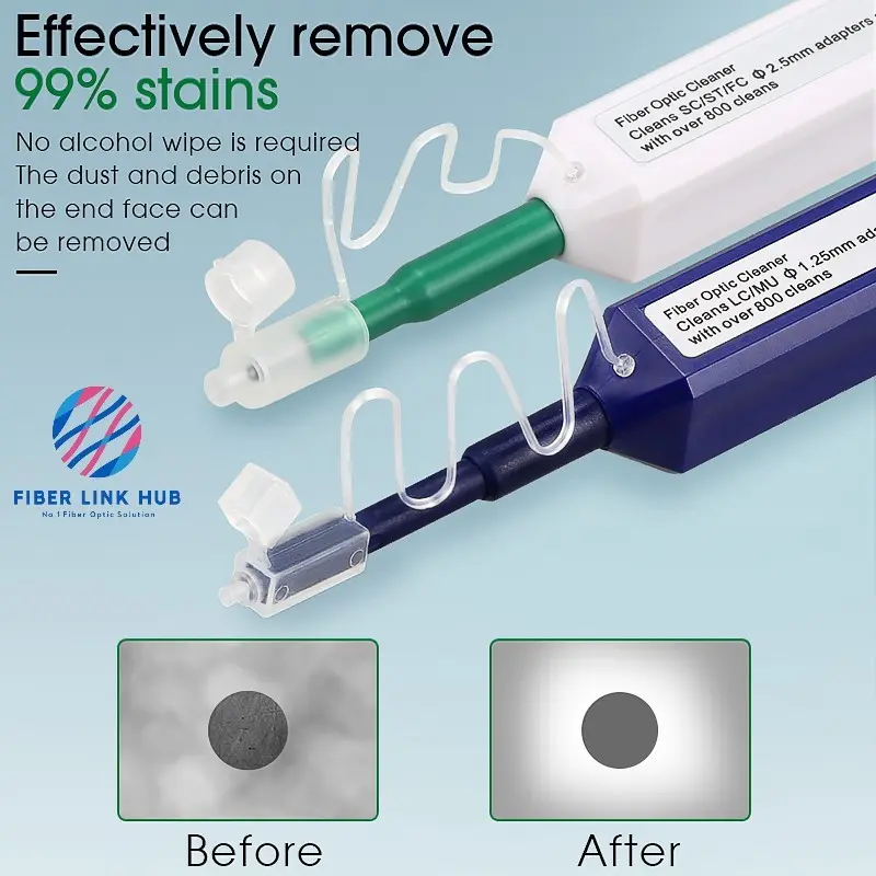 ONE CLICK CLEANER SC/LC Pen Connector Fiber Optic For 1.25/2.5mm COMPTYCO LC SC FC Ad AUA-250 4