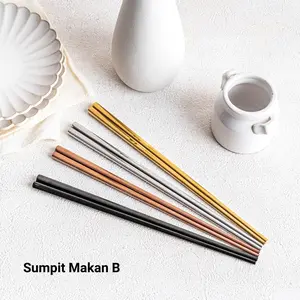 Sumpit Persegi Stainless Steel Korea Tebal 22cm