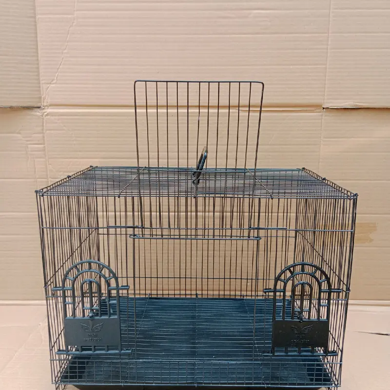 kandang soliter umbaran / kandang burung / kandang hamster uk 43x30x32 termurah gratis nampan dan tempat makan 2 pcs 1