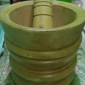 LUMPANG KAYU MURAH / LUMPANG KAYU TRADISIONAL / TUMBUK KAYU / ALAT PENUMBUK KECIL ( 1 SET DENGAN ULEG )