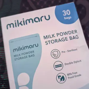 Mikimaru Kantong Susu Bubuk Asi Bayi 30 Pcs Double Ziplock | Milk Powder Storage Bag | Kantong Snack Bayi | Breastmilk Storage Bag