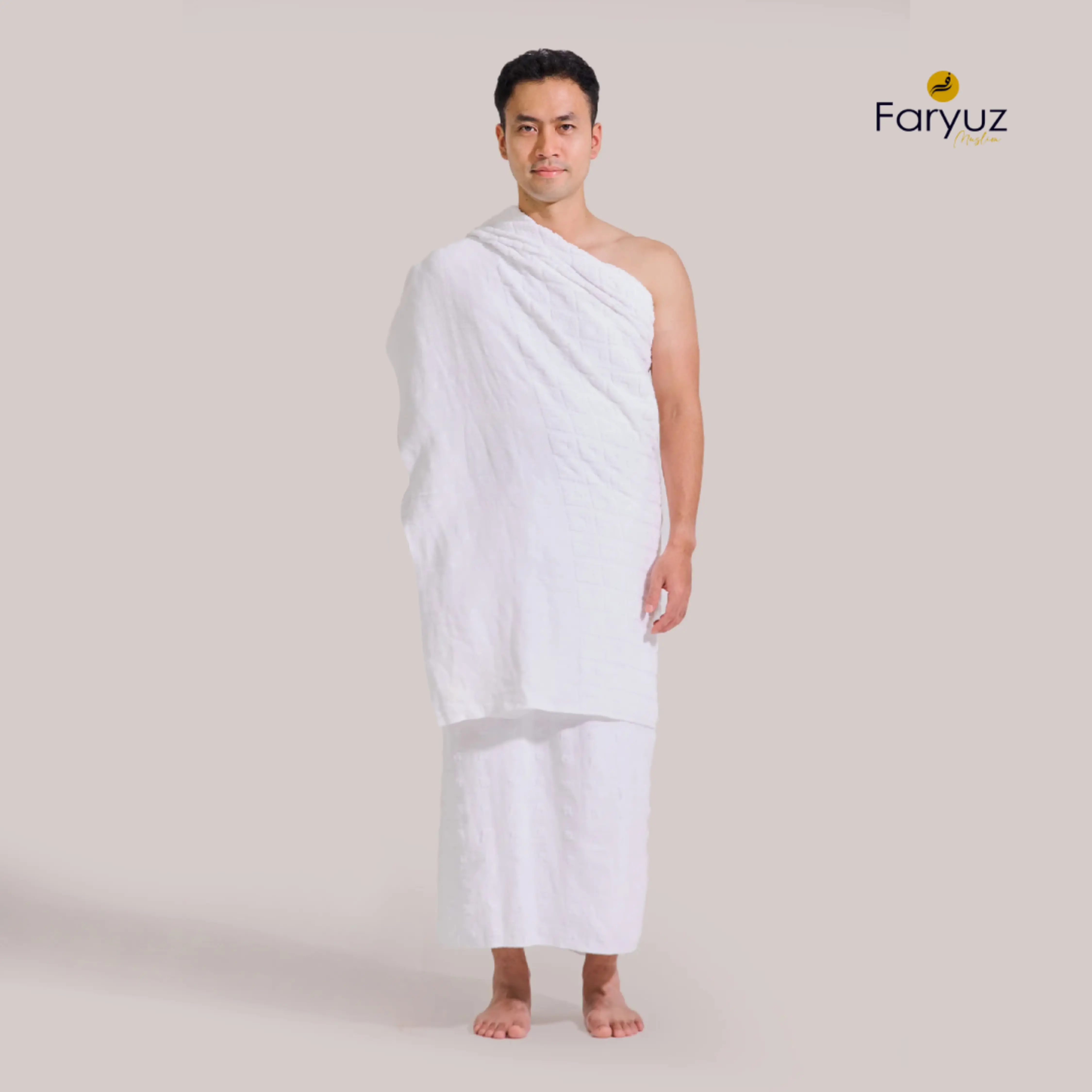 Kain Ihram Katun Microfiber Tebal Premium Pakaian Ihrom Pria Dewasa Ukuran 110 x 220 Perlengkapan Ibadah Haji & Umrah
