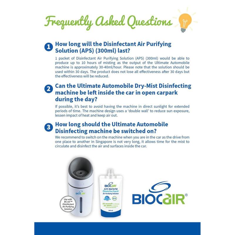 Product Introduction of Biocair Ultimate Dry-Mist Automobile Disinfecting Machine Bundle 30