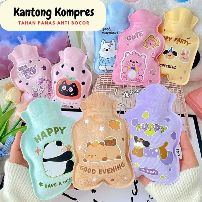 Kantong Kompres Air Panas Dingin Hot Water Bag Penghangat Perut Anti Bocor Tahan Lama