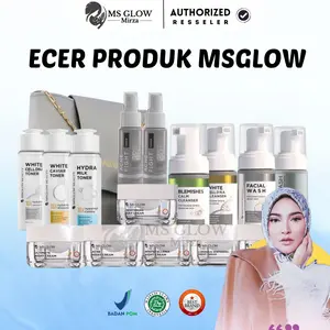 MSGLOW - ECER PRODUK FACIAL WASH/DAY CREAM/BB CREAM / TONER Wajah Perawatan