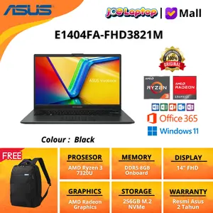 Asus Vivobook E1404FA-FHD3821M Black Ryzen 3 7320U Win11 OHS