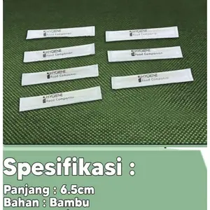 Tusuk Gigi kayu Bambu Higienis Per Pack Bungkus Kertas Steril