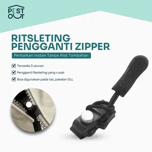 10PCS Zipper Lock Pakaian / Tali Resleting Tas dan Jaket / Zipper Replacement Repair Kit