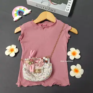 TOP ONE KIDS 1-6 Tahun Atasan Kaos Anak Perempuan Gaya Korea Style