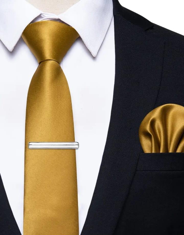 Product Introduction of Dasi instan  pria plus penjepit dasi silver metalik dasi 3inchi 8 cm+ pocket square 3 in 1 packing box 19