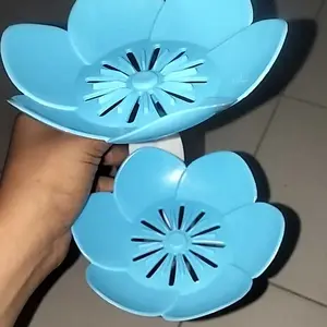 Holder Tempat Sabun Spons Tingkat 2 Bentuk Bunga model tempel dinding