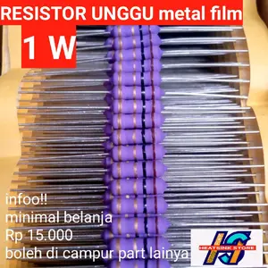 RESISTOR UNGGU 1 Wattt varian nilai @(10pcs)
