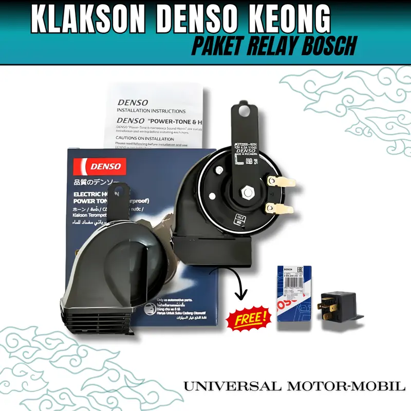 Klakson Keong KLAKSON MOTOR DAN MOBIL Waterproof 12Volt Model Keong KLAKSON KEONG Universal - Hitam Car Bus Kabel 0