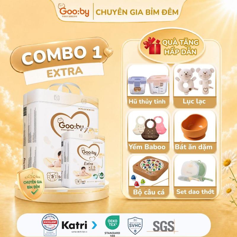 CODTã/bỉm Sơ sinh/ Newborn dán ngày Gooby mềm mại, an toàn, siêu thấm hút size…