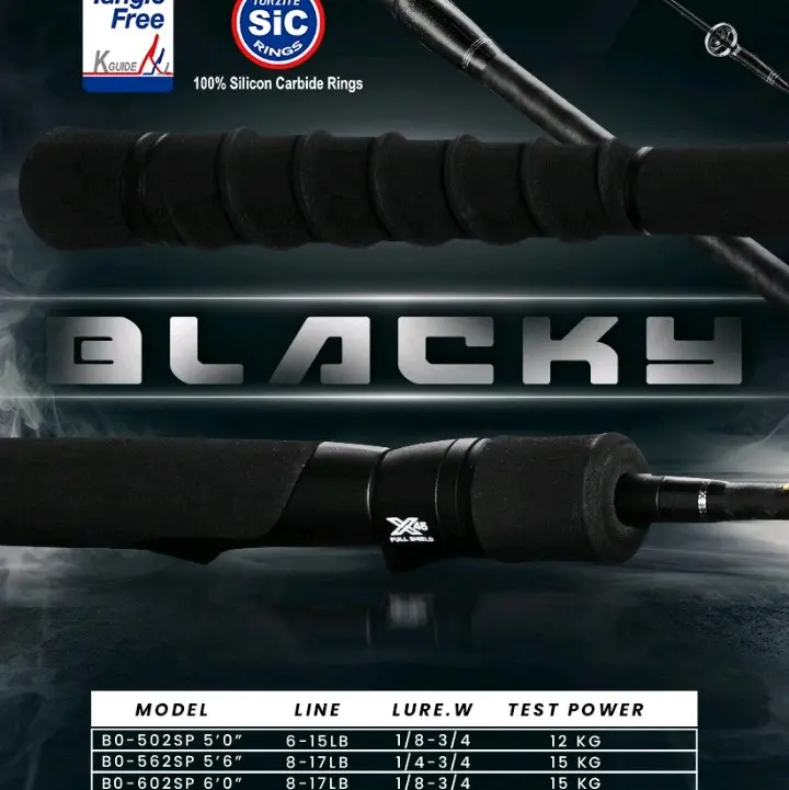 Joran Blood Blacky Carbon solid full hitam 1