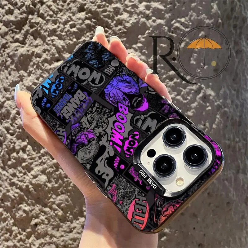Premium matte Hard Casing Hp Iphone 15 Promax Popular Graffiti Case Untuk  iPhone 15 14 13 12 11 pro max 11pro X Xr XSMAX 7PLUS 8PLUS 7+  Casing ip13 Promax kesing iP 15promax 14pro  ip 14promax 13promax casing pelindung handphone