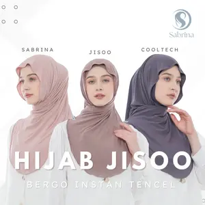 SABRINA - HIJAB BERGO MLEYOT RAYON COOLTECH / JILBAB INSTAN JISOO MLEYOT TENCEL Muslim Soft