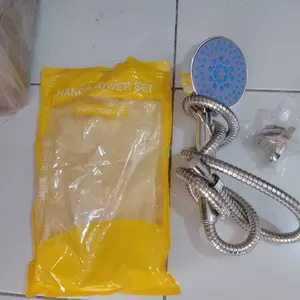HOMEDEKOR Set Hand Shower Kamar Mandi Shower Mandi Kepala Shower, Tatakan & Selang