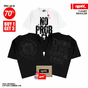(Gratis Sticker) Buy 1 Get 3 Ngab Kaos Baju Distro Spesial Bundling Super Keren No Problem, Legacy, There Is No BD083 Unisex Pria Wanita Cotton Combed 24s