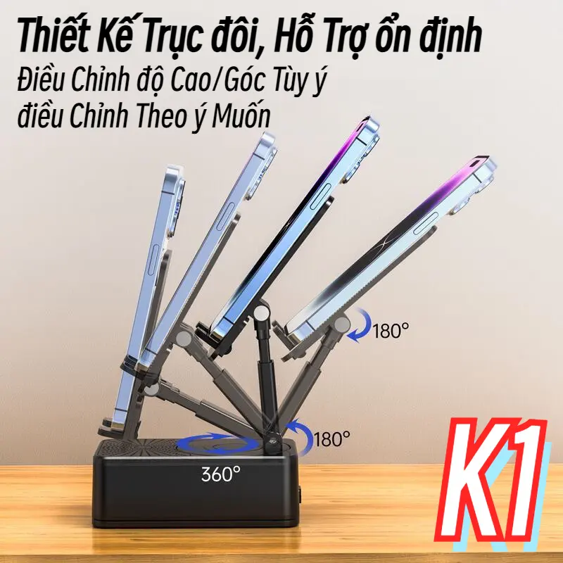 Loa Bluetooth K1, Đa Năng, Có Giá Chân Đế Và Bluetooth, Sạc Dự Phòng 2