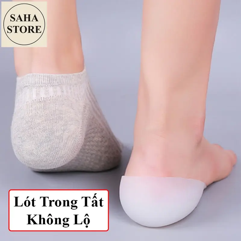 Miếng lót giày tăng chiều cao nam nữ SAHA924 silicon nửa bàn chân nâng gót độn đế giầy 1cm 1.5cm 2cm 3cm 4cm 5cm 4