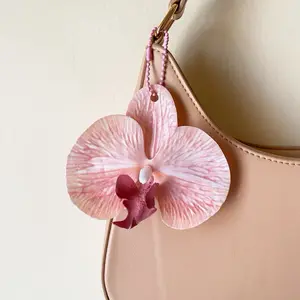 Orchid Bag Charm - Gantungan Tas Aesthetic Bunga Anggrek Bahan Lateks Real Touch - Ukuran 11cm