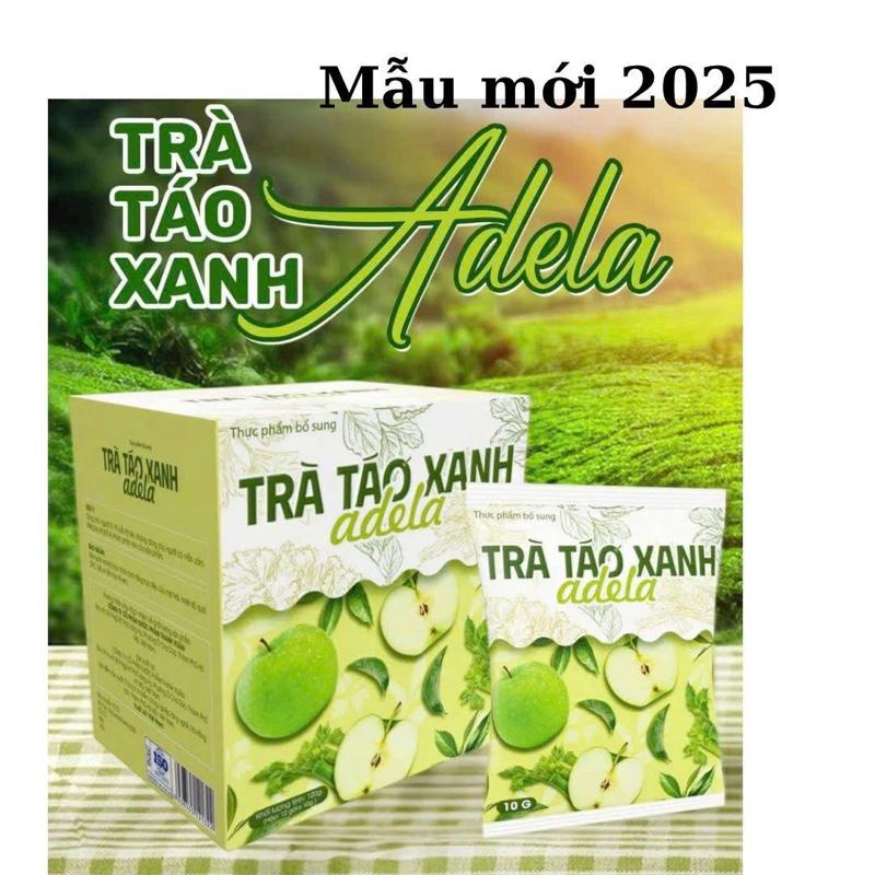Trà Táo Xanh Adela Kelly Detox - hộp 12 gói