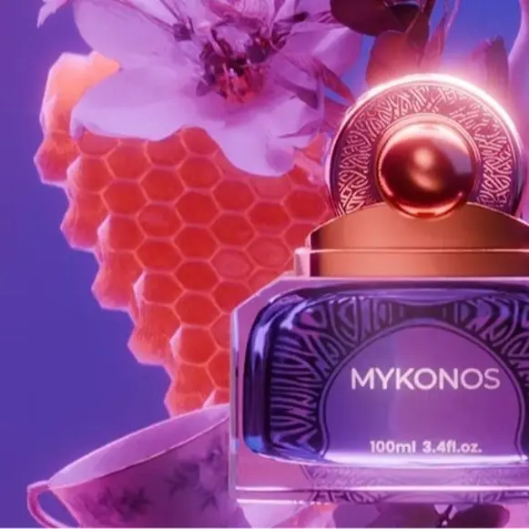 MYKONOS TEA POETRY || Extrait De Parfum || 100 ml Orange Perfume Wangi Bunga Hitam Teh Mawar Pria Elegant 3
