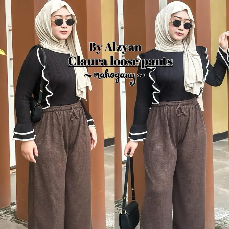 By Zayyenna - Claura Loosepants Jumbo / Loosepants Jumbo / Kulot Highwaist / Kulot bigsize ( bb 50-100kg )