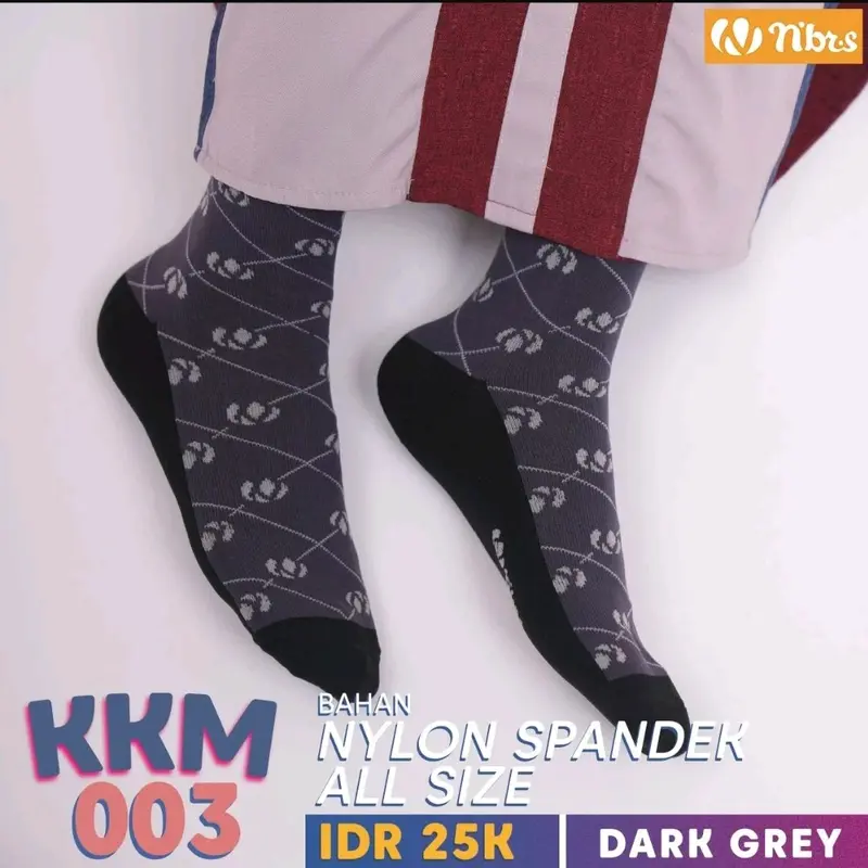 NIBRAS KKM 03 KAOS KAKI MOTIF BAHAN NYLON SPANDEK 2