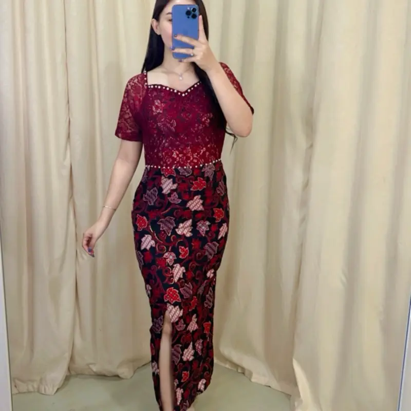 DRESS BATIK BUTAR /DRESS BATIK COUPLE KEKINIAN /DRESS PESTA NATAL /BATIK  WISUDA Gaun Kondangan Wanita Formal Satin Gaya - Shop | Tokopedia