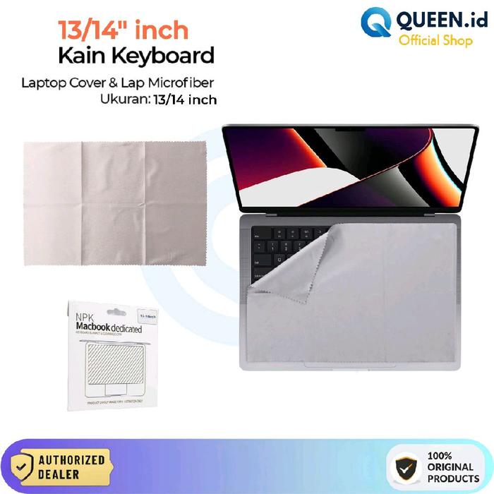 Gambar QUEEN Microfiber Premium Kain Lap Anti Dust Cover Keyboard Pembersih Laptop 13/14" inch dari Queen-id Kab. Tangerang Tokopedia