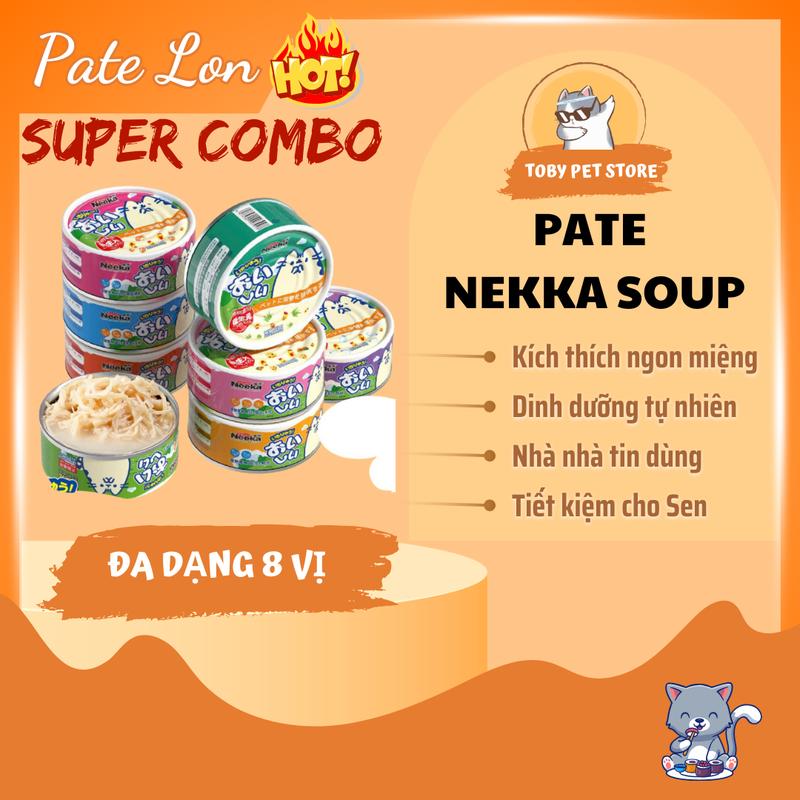   Combo 20  Pate NEEKA Cho Mèo Dạng Súp Thịt Pate Soup Nhiều Vị Cao Cấp Cho Thú Cưng - Lon 85g 