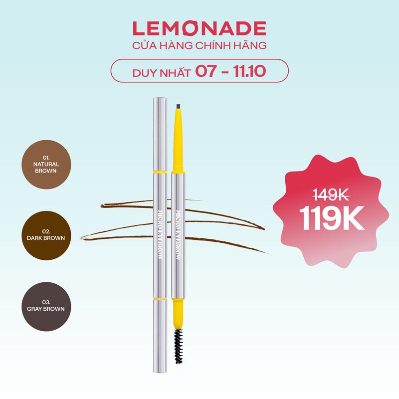 Chì kẻ mày siêu mảnh lâu trôi Lemonade Micro Eyebrow 0,1g
